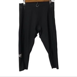 Adidas black techfit crop compressions M